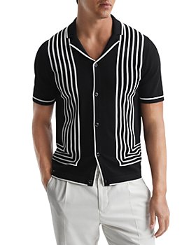 REISS - Purdy Striped Short Sleeve Regular Fit Shirt