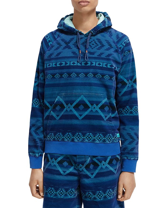 Geometric print hoodie new arrivals