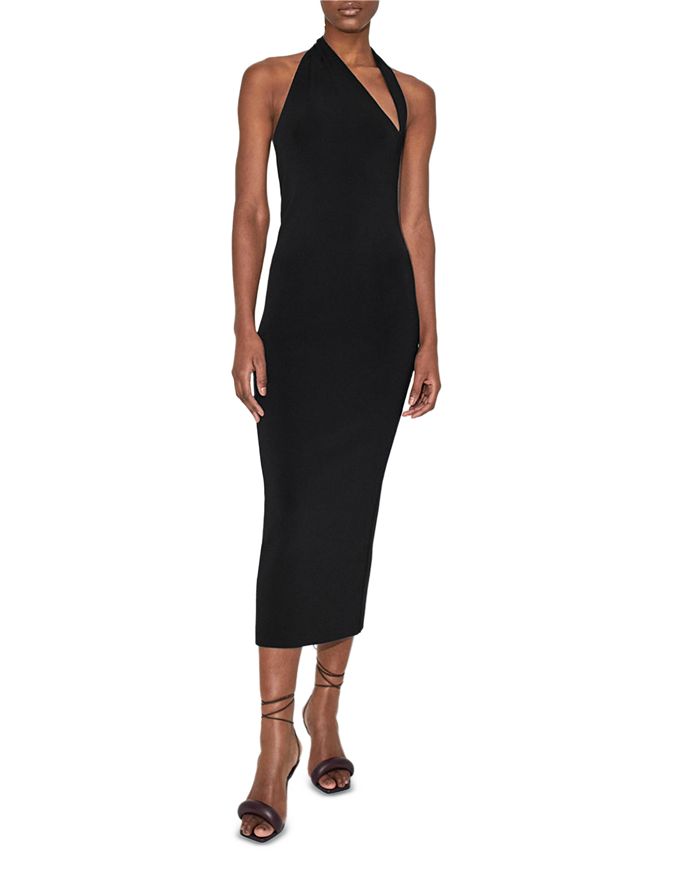 Galvan Artemis Asymmetric Halter Dress Bloomingdale's