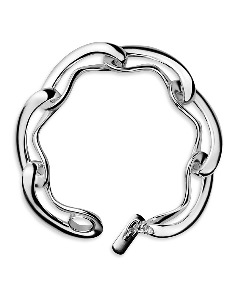 Georg Jensen Sterling Silver Infinity Link Chain Bracelet In Silver
