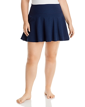 Beyond Yoga Plus Tie Breaker Circle Mini Skirt In Nocturnal Navy