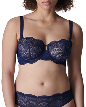 Simone Perele Karma Underwire Lace Demi Bra In Midnight
