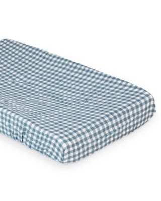 Lulujo - Gingham Printed Cotton Muslin Change Pad Cover - Baby