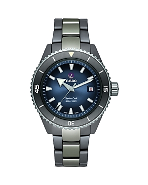 Shop Rado Hyperchrome Captain Cook Watch, 43mm In Blue/silver