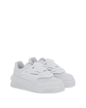 Shop Versace Men's Odissea Low Top Sneakers In White