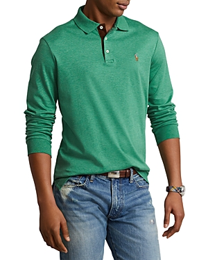 Polo Ralph Lauren Classic Fit Soft Cotton Long-sleeve Polo Shirt In Potomac Green Heather