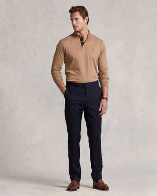 Classic Fit Soft Cotton Long-Sleeve Polo Shirt