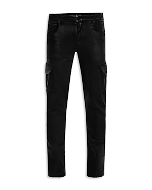 Shop Monfrere Preston Skinny Fit Cargo Jeans In Noir In Coated Noir