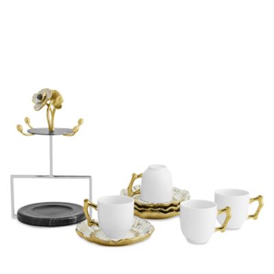 Anemone Demitasse Cup & Saucer Set with Stand