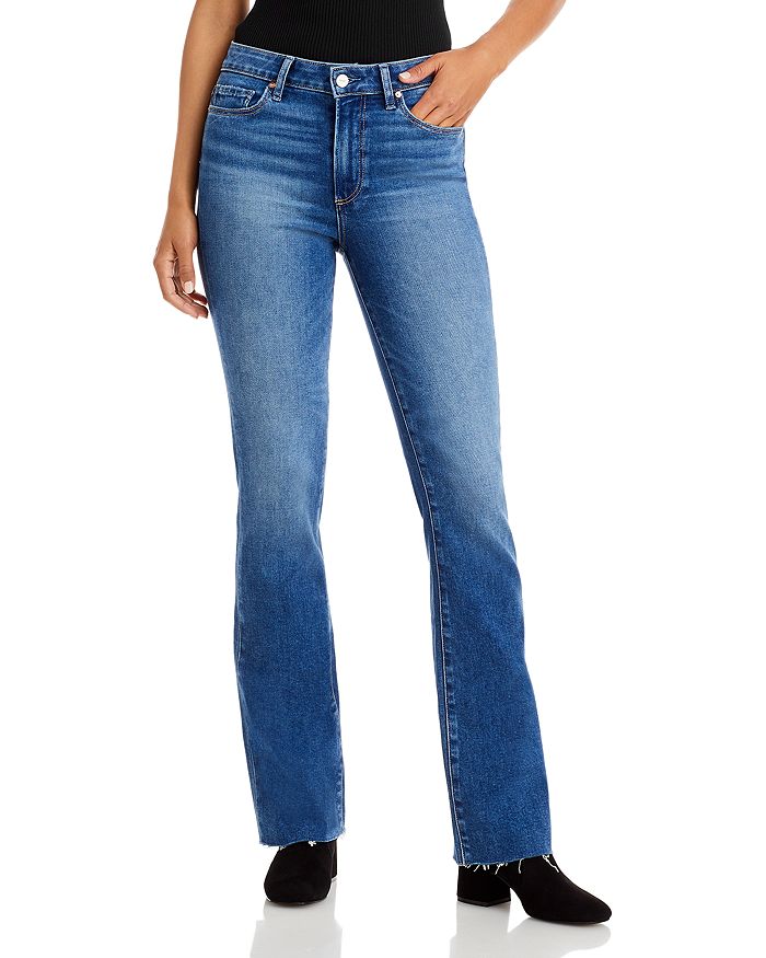 PAIGE Manhattan Mid Rise Bootcut Jeans in Lemniscate | Bloomingdale's