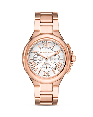 Michael Kors Camille Chronograph, 43mm In White/rose Gold