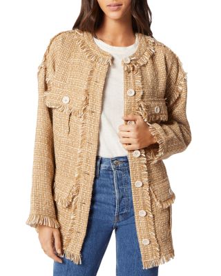 Joie Morro B Fringe Trim Bouclé Jacket | Bloomingdale's