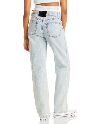 【関税&送料込】Alexanderwang.T High Waist Jeans alexanderwang.t Underwear Waist High Rise Straight Leg Jeans