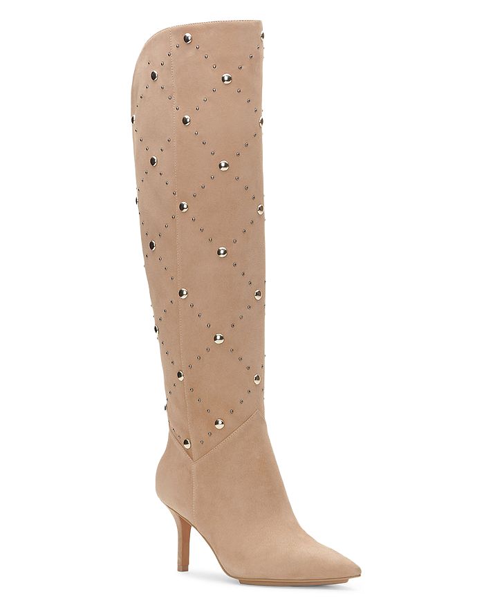 VINCE CAMUTO Women's Fimulie Pointed Toe Studded Over the Knee High ...