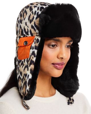 white faux fur hat womens