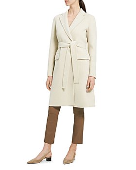 Theory - Chevron Belted Wool Coat