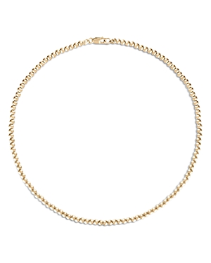 Alexa Leigh Ball Beaded Stretch Collar Necklace With 3mm Beads In Gold