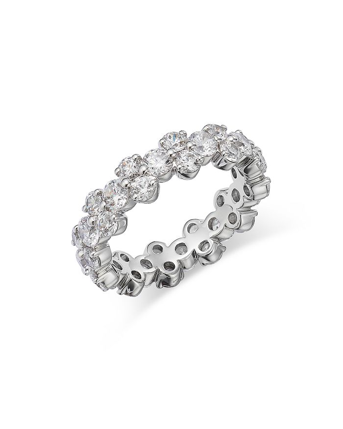 Bloomingdale's - Diamond Cluster Eternity Band, 4.0 ct. t.w., in 14K White Gold, 4.0 ct. t.w. - 100% Exclusive