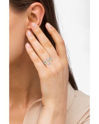 18K Yellow & Sterling Silver Signature Caviar Oval Link Ring