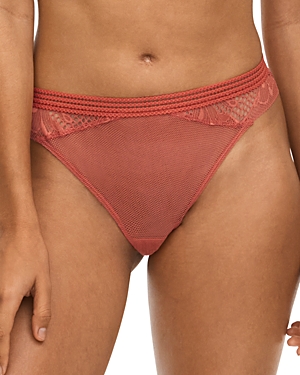 Passionata By Chantelle Thelma Lace Thong In Orange Brulee