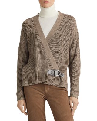 Ralph Lauren Long Sleeve Cotton Wrap Cardigan Bloomingdale s