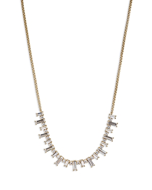 Nadri Chateau Mixed Crystal Small Frontal Necklace, 18 In Gold