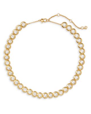 kate spade new york - On The Dot Cubic Zirconia Collar Necklace in Gold Tone, 16"-19"