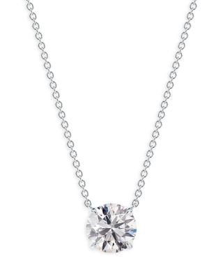 De Beers Forevermark - Diamond Classic Solitaire Pendant Necklace in 18K White Gold, 0.70 tcw