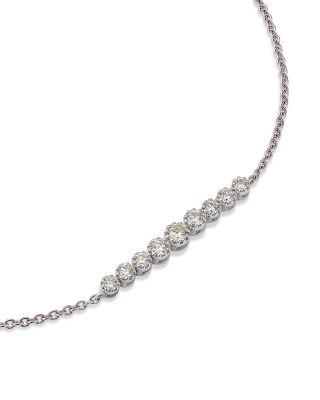 Diamond Graduated Bracelet in 14K White Gold, 0.25 tcw 