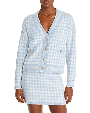 Aqua Checkered Cropped Cardigan - 100% Exclusive In Blue