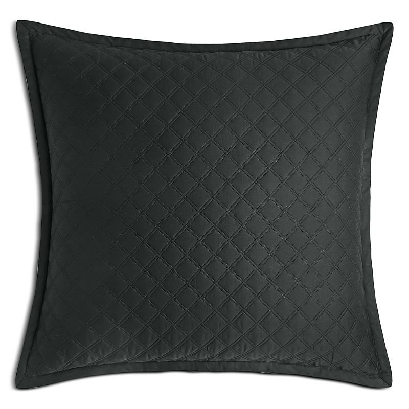 Hudson Park Collection Hudson Park Double Diamond Quilted Euro Sham - Exclusive In Black