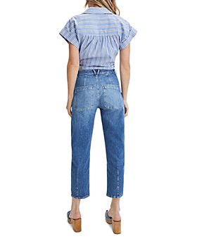 Womens Clothing Jeans Capri and cropped jeans Veronica Beard Denim Carly High-rise Slim Cropped Jeans in Blue 