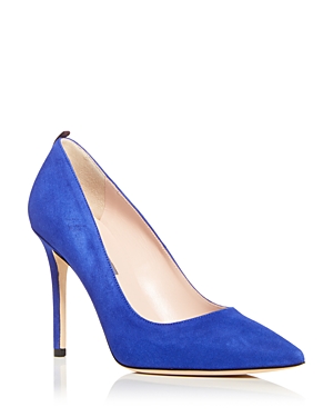 Sjp By Sarah Jessica Parker Women's Fawn Pointed Toe Pumps In Blue Suede