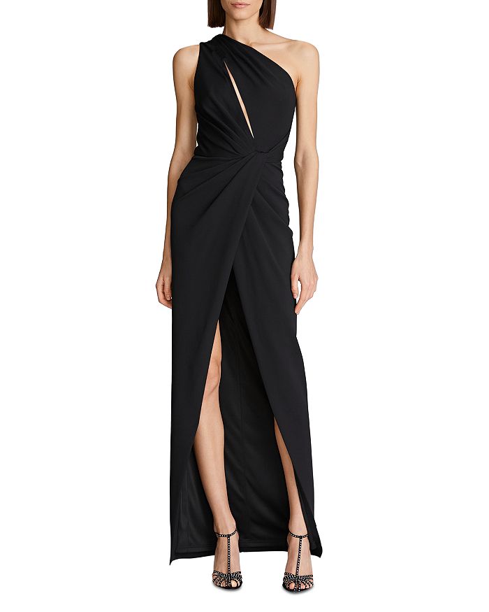 HALSTON Celeste Pleated One Shoulder Gown | Bloomingdale's