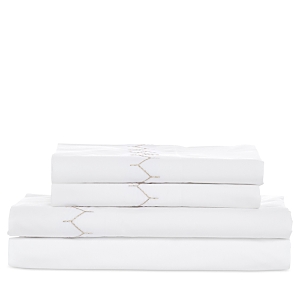 John Robshaw Stitched 300 Thread Count Queen Sheet Set In Sand