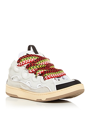 Lanvin Leather Sneakers With Unique Lacing System In Multi