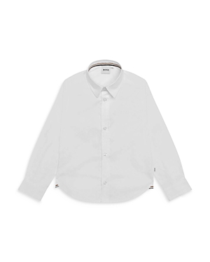 Bosswear Hugo Boss Kidswear Boys' Cotton Oxford Shirt - Big Kid In White