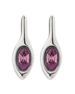 Uno De 50 Blossom Oval Earrings In Purple