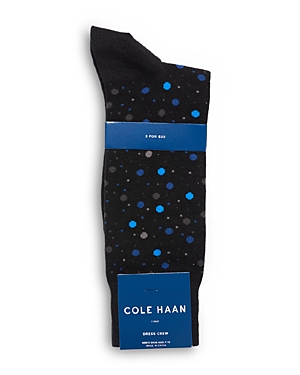 Cole Haan Combed Cotton Dotted Crew Socks