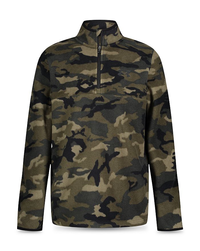 Under Armour Boys' Camouflage Quarter Zip Fleece Pullover Big Kid