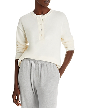 Donni Brushed Knit Henley Pullover