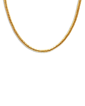 24K Yellow Gold Vertigo Diamond Accented Segmented Chain Necklace, 16-18