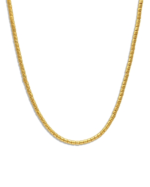 24K Yellow Gold Vertigo Diamond Accented Segmented Chain Necklace, 16-18
