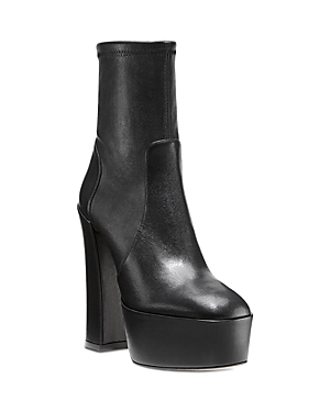 Stuart Weitzman Women's Skyhigh High Heel Platform Booties In Black