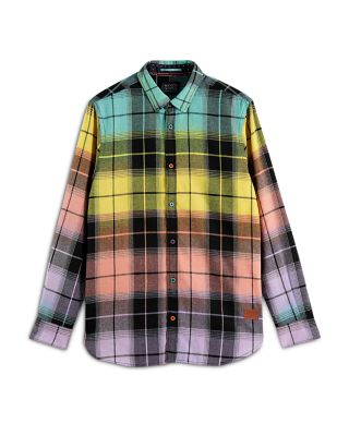 Scotch & Soda Regular Fit Gradient Flannel Check Shirt