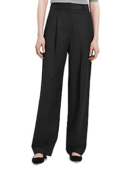 Theory - Pleated Wide Leg Wool Trousers