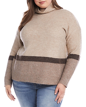 Karen Kane Plus Size Color Block Sweater In Multi