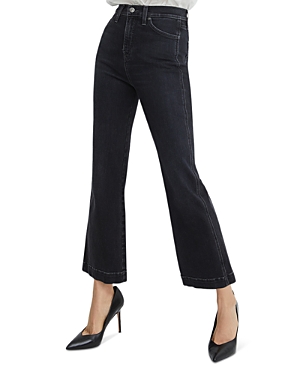 Veronica Beard Carson High Rise Wide Leg Jeans In Washed Only In Washed Ony