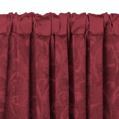 Mia Jacquard Scroll Blackout Window Curtain Panel, 52" x 95"