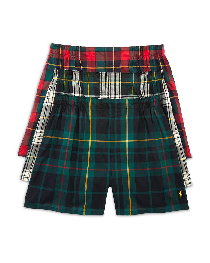 Polo Ralph Lauren - Woven Plaid Boxers, Pack of 3
